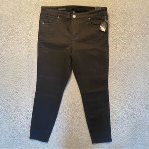 Kut from the Kloth Dakota Skinny Ankle Black Denim Jeans Women’s Size 14 NWT